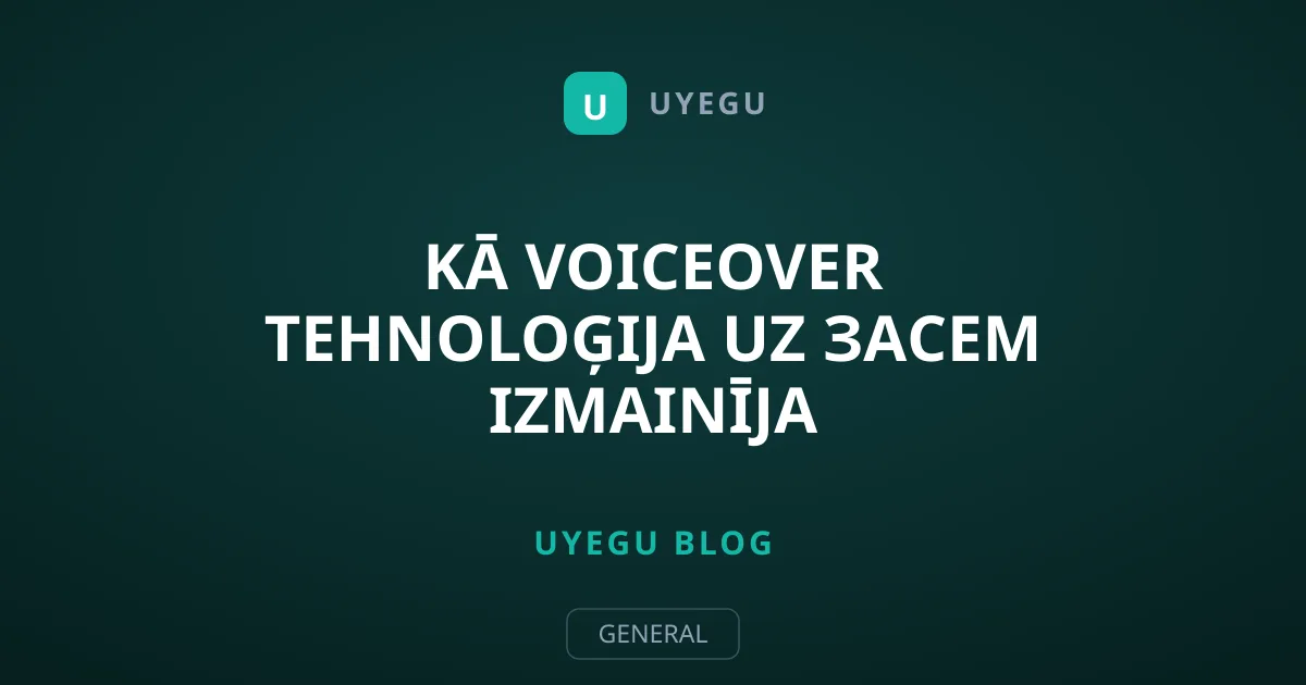 Kā VoiceOver tehnoloģija uz засеm izmainīja piekļūstamību